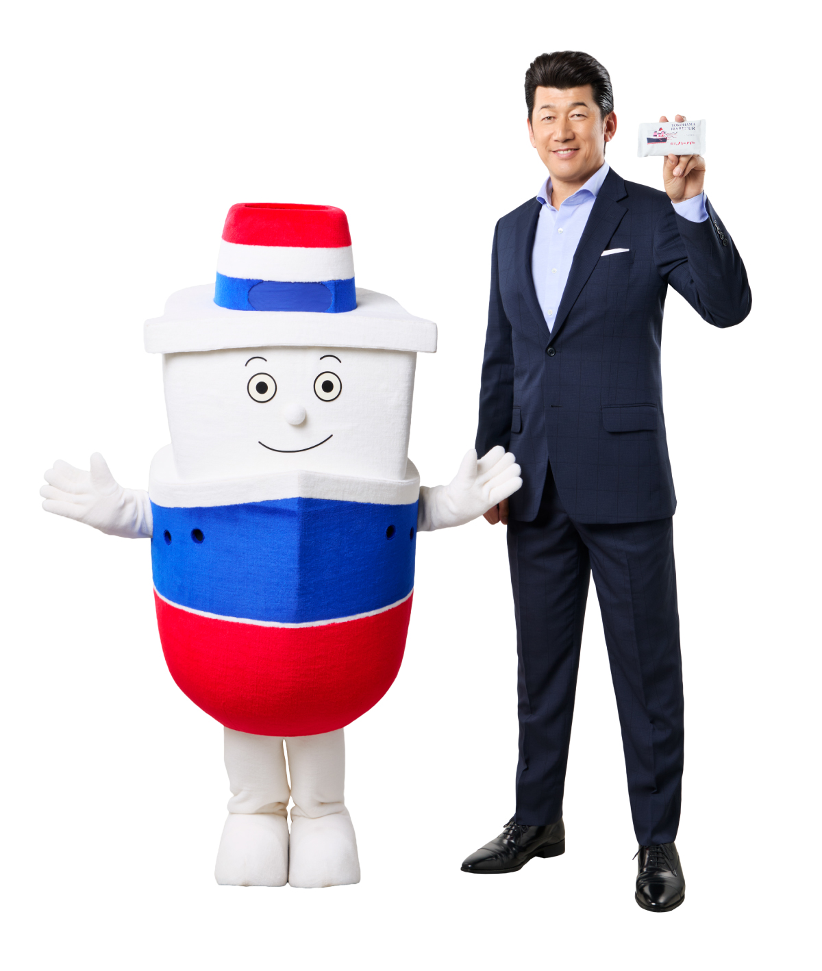 横濱ハーバーキャラクターと三浦大輔さん